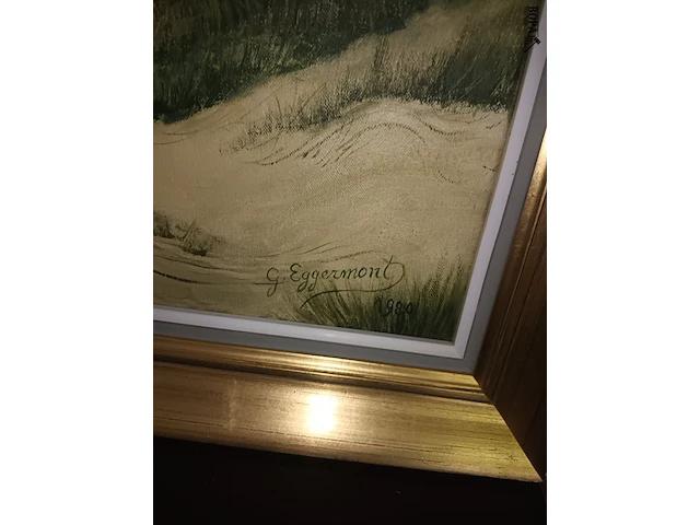 Lot 148 - schilderij duinen en zee - afbeelding 2 van  4