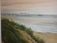 Lot 148 - schilderij duinen en zee - afbeelding 4 van  4