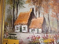Lot 149 - schilderij huis met bomen - afbeelding 4 van  5