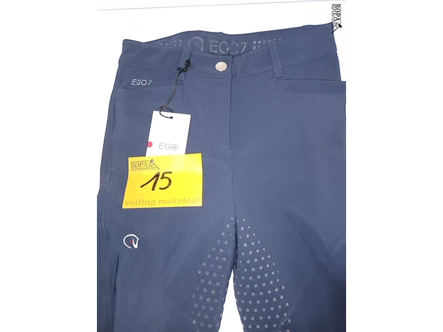 Lot 15 - dressage broek women ego7 navy blue - afbeelding 2 van  3