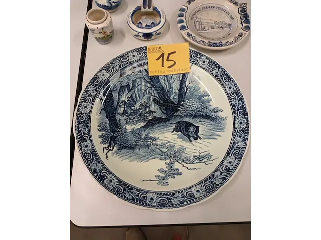 Lot 15 - keramiek delft en gouda. 9 stuks - afbeelding 2 van  6