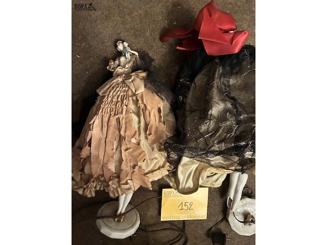 Lot 152 - boudoirlampjes, 2 stuks - afbeelding 2 van  4