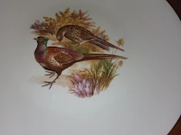 Lot 154 - limoges borden met vogels. 12 stuks - afbeelding 3 van  7