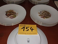 Lot 154 - limoges borden met vogels. 12 stuks - afbeelding 7 van  7