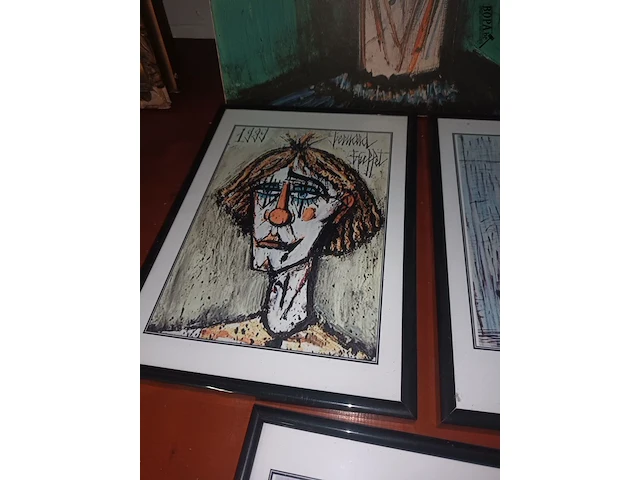 Lot 155 - kaders met clowns. 4 stuks - afbeelding 4 van  6