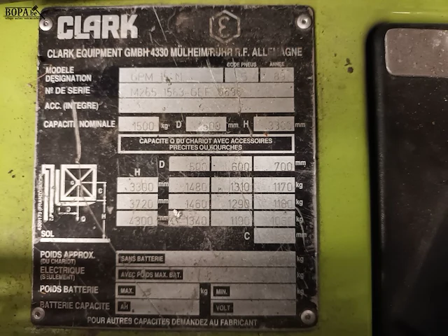 Lot 156 - clark heftruck op lpg - afbeelding 7 van  8