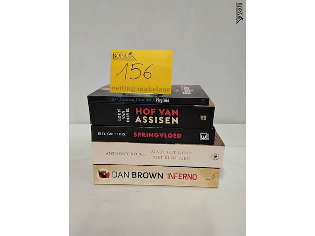Lot 156 - lot boeken, diverse auteurs, romans, 5 stuks - afbeelding 1 van  2