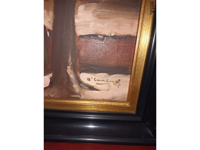 Lot 160 - schilderij sneeuwlandschap - afbeelding 2 van  3
