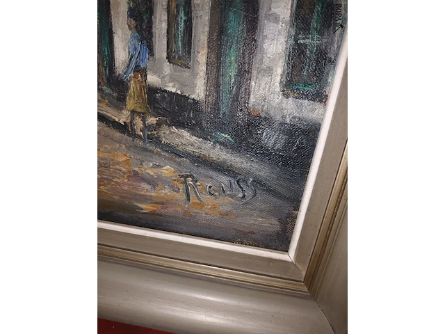Lot 161 - schilderij brugse straat - afbeelding 2 van  4