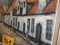 Lot 161 - schilderij brugse straat - afbeelding 3 van  4