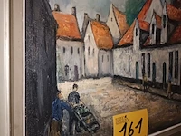 Lot 161 - schilderij brugse straat - afbeelding 4 van  4