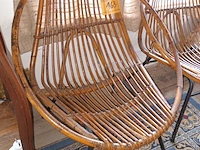 Lot 163 - rotan zetel. 2 stuks - afbeelding 2 van  5