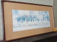 Lot 168 - kader met ganzen - afbeelding 3 van  3