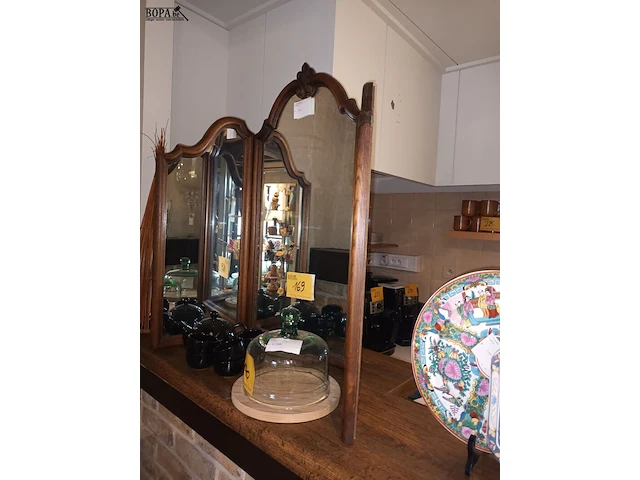 Lot 169 - drieluik spiegel - afbeelding 2 van  3