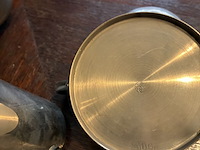 Lot 17 - koffiekan, melk en suikerpotje, tin, genummerd, 3 stuks - afbeelding 4 van  4