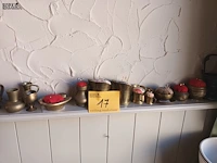 Lot 17 - koperen decoratie. 14 stuks