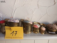 Lot 17 - koperen decoratie. 14 stuks - afbeelding 3 van  4