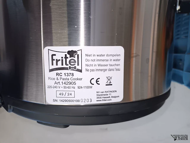 Lot 17 - pasta- en rijstkoker fritel - afbeelding 4 van  4