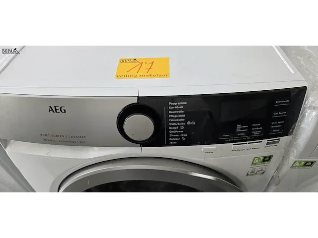 Lot 17 - wasmachine aeg 8000 series - afbeelding 2 van  6