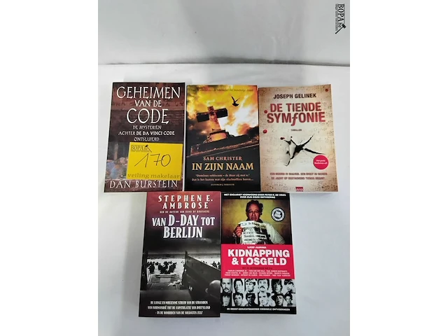 Lot 170 - lot boeken, diverse auteurs, romans, 5 stuks - afbeelding 2 van  2