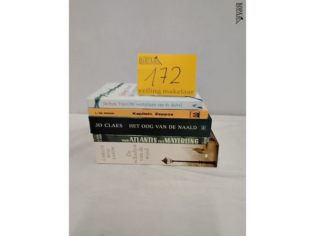 Lot 172 - lot boeken, diverse auteurs, romans, 5 stuks - afbeelding 1 van  2
