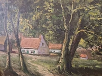 Lot 175 - schilderij landschap met schapen - afbeelding 4 van  4