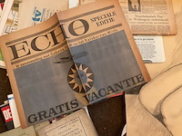 Lot 175 - set papierwaren en oude kranten allerhande - afbeelding 4 van  6