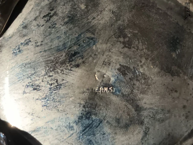 Lot 178 - verzilverd theeset op dienblad - afbeelding 3 van  3