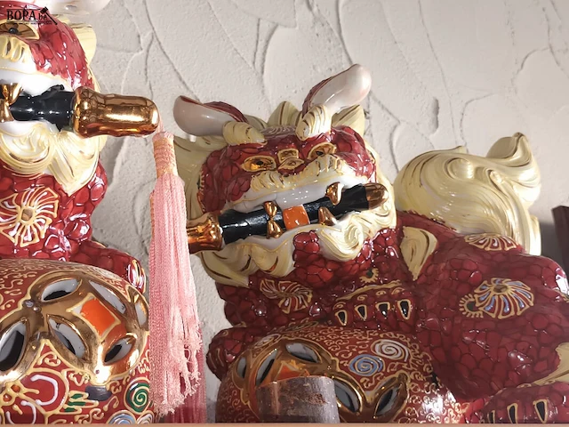 Lot 18 - koppel foo dogs - afbeelding 4 van  4