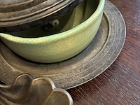 Lot 18 - lot verzilverde voorwerpen, potje met deksel, 4 stuks - afbeelding 3 van  4