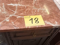 Lot 18 - nachtkastje met marmeren blad - afbeelding 2 van  4