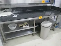 Lot 18 - rvs pizzawerktafel - afbeelding 1 van  5
