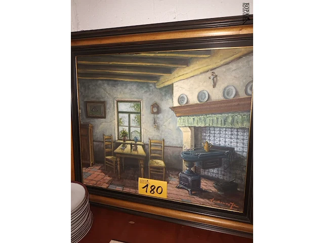 Lot 180 - schilderij huiskamer - afbeelding 1 van  5