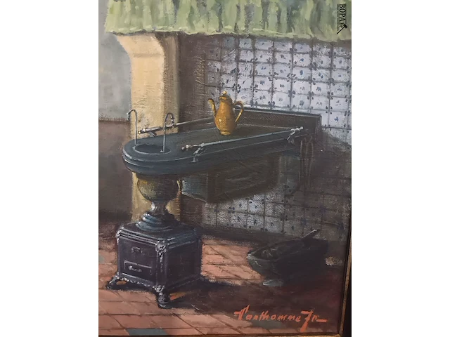 Lot 180 - schilderij huiskamer - afbeelding 4 van  5