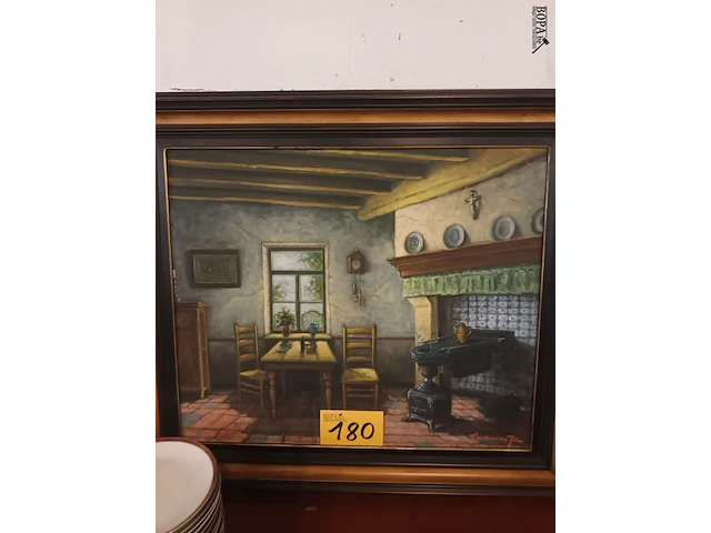 Lot 180 - schilderij huiskamer - afbeelding 5 van  5