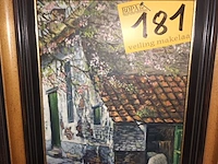 Lot 181 - schilderij schapenstal - afbeelding 1 van  3