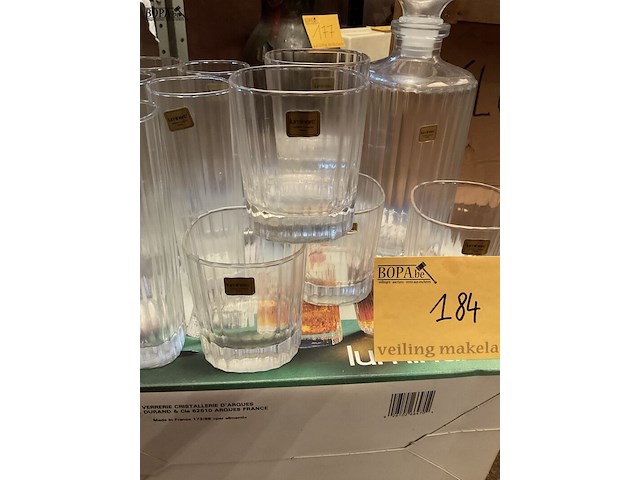 Lot 184 - set quadro glazen, kan en tumbler, 13 stuks - afbeelding 3 van  3