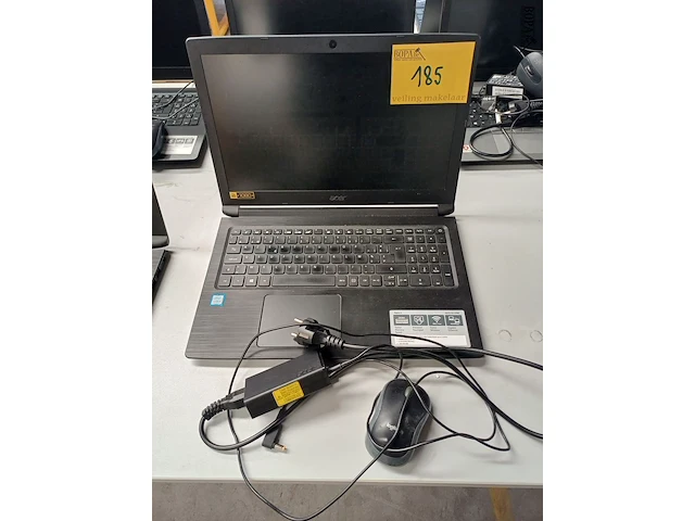 Lot 185 - acer laptop, muis, lader (h) - afbeelding 1 van  5