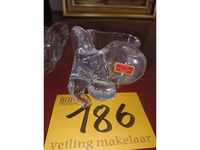 Lot 186 - vide-poche vannes cristal. 3 stuks - afbeelding 3 van  5