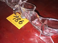 Lot 186 - vide-poche vannes cristal. 3 stuks - afbeelding 5 van  5