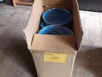 Lot 188 - mosselpotten blauw. 6 stuks - afbeelding 1 van  3
