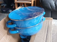 Lot 188 - mosselpotten blauw. 6 stuks - afbeelding 2 van  3