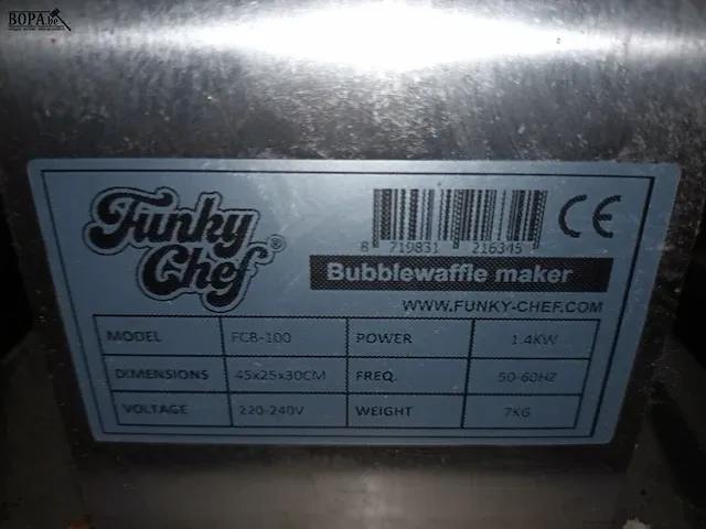 Lot 19 - bubbel wafel maker - afbeelding 5 van  5