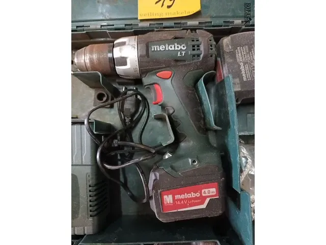 Lot 19 - metabo accu boormachine in koffer - afbeelding 2 van  5