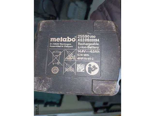 Lot 19 - metabo accu boormachine in koffer - afbeelding 5 van  5
