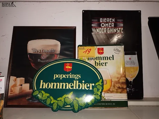 Lot 19 - reclameborden bier. 4 stuks - afbeelding 1 van  3