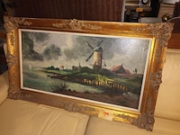 Lot 19 - schilderij molen - afbeelding 1 van  6