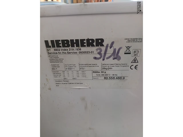 Lot 2 - diepvrieskist liebherr - afbeelding 4 van  4