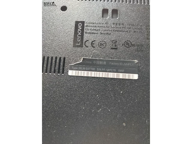 Lot 2 - lenovo thinkpad laptop (15,6 inch) - afbeelding 2 van  2