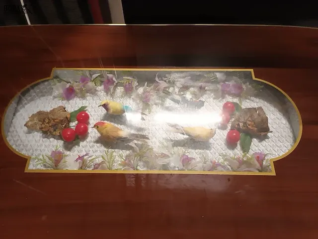 Lot 2 - vintage salontafel met vogeltjes - afbeelding 3 van  3